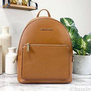 Michael Kors Adina Medium Luggage Pebbled Leather Convertible Backpack Bag